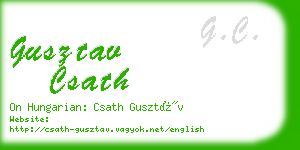 gusztav csath business card